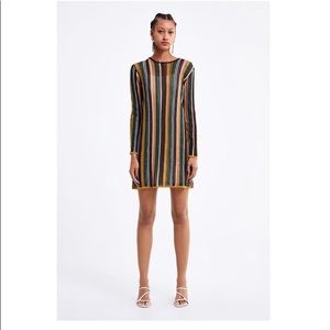 Multicolor Striped Knit Dress